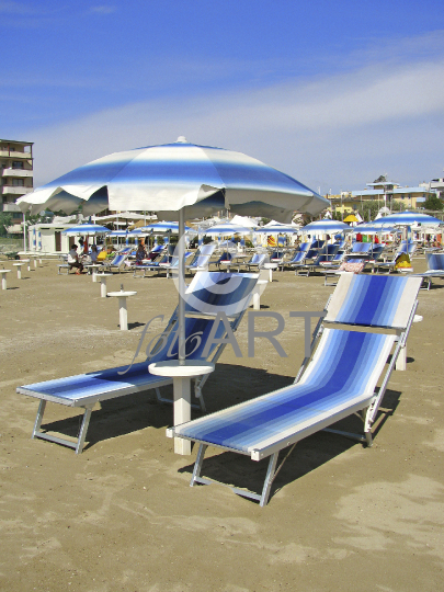 Am Strand von Rimini.