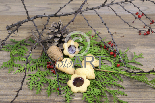 Butterkekse und Glaskekse