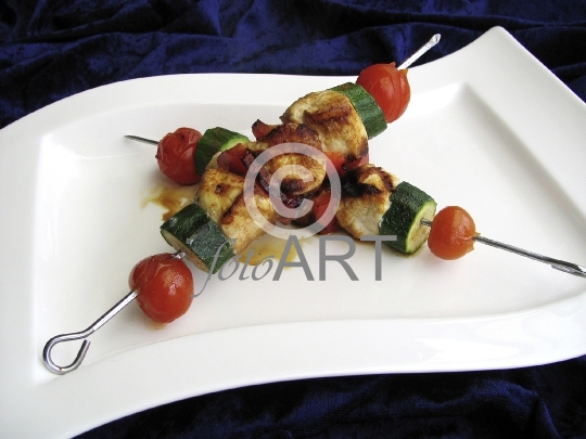 Gemüse-Fleisch-Spieße