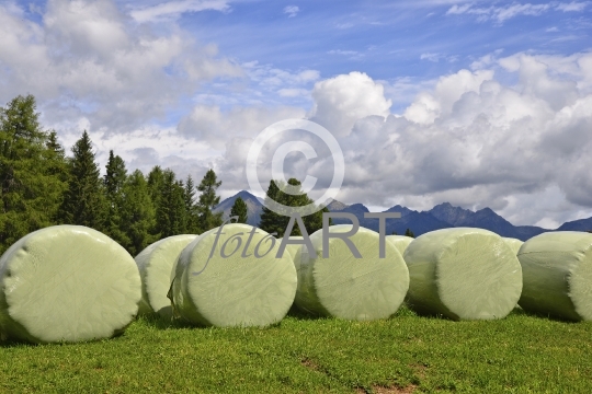 Heuballen, Rundballen