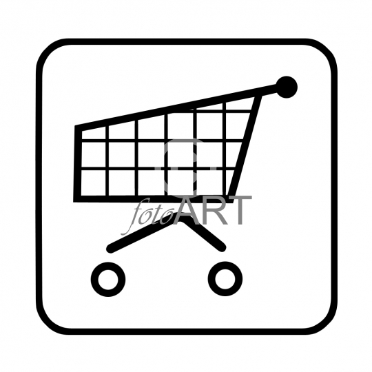 Hinweisschild Einkaufen
