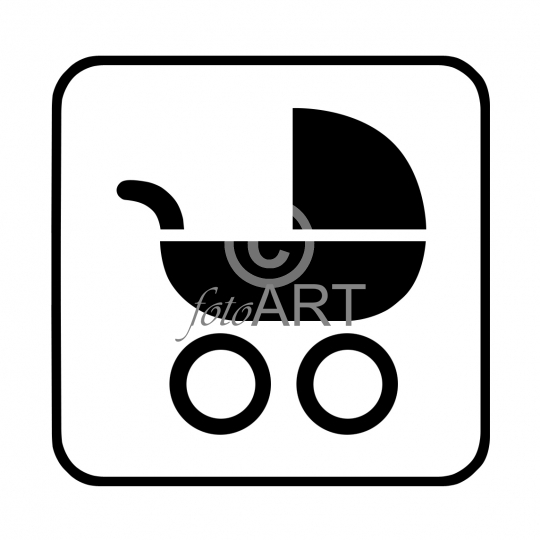 Hinweisschild Kinderwagen