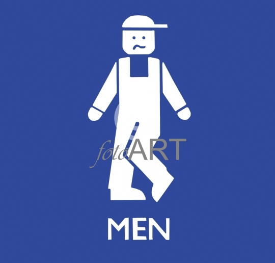 Hinweisschild Toilette Men