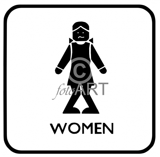 Hinweisschild Toilette Woman