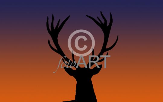 Hirsch-Silhouette