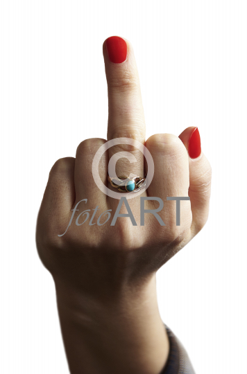 Mittelfinger zeigen