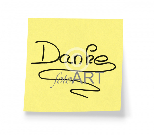 Post-It mit Danke-Schriftzug