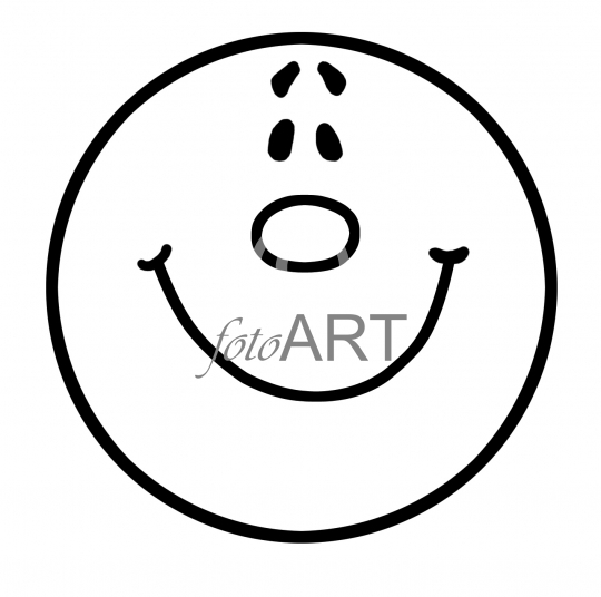 Smiley schwarz ohne Schatten
