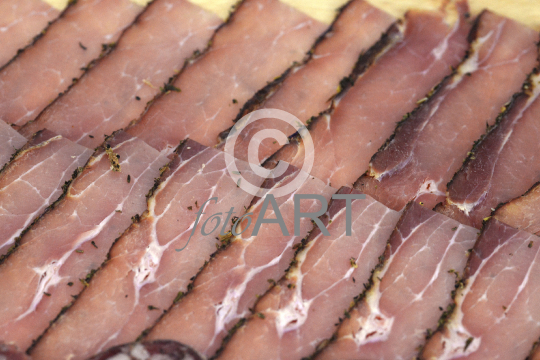 Speck, geschnitten