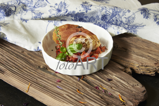Veganes Menü: Kartoffel-Pfifferling-Strudel