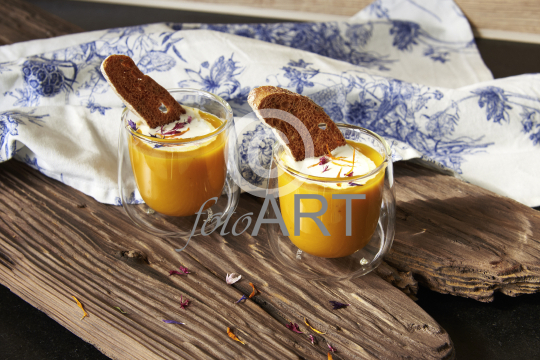 Veganes Menü: Kürbiscremesuppe