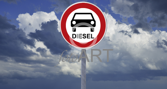 Verbotsschild Dieselfahrzeuge