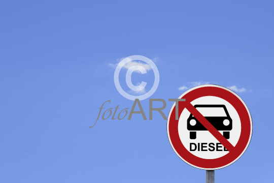 Verbotsschild Dieselfahrzeuge