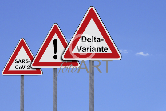 Warnschilder - Delta Variante